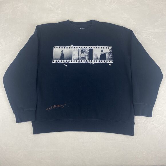 Taylor Swift Sweaters - Taylor Swift Folklore Graphic Sweater Adult Extra Large Black Sweatshirt